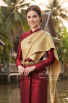 ชุดไทยศิวาลัย สีแดงทอง (TS 014)
