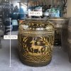 70 cm high Shanghai-style ceramic jar with lucky deer on every side.