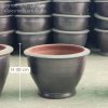 Classic Plant Pot – Black Clay Edition, Large Size for Trees