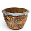 Embossed Clay Plant Pot