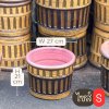 Low cylindrical plant pot