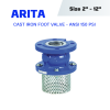 ARITA Cast Iron Foot Valve (IFT-F2) - ANSI 150 PSI