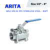 ARITA SBA | Ball valve 3PC Stainless Steel - BSPT