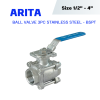 ARITA SMBA | Ball valve 3PC Stainless Steel - BSPT