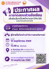 ผลการทดสอบส่วนข้อเขียนเพื่อคัดเลือกเป็นพนักงานมหาวิทยาลัย (คณะทันตแพทยศาสตร์) สายสนับสนุนวิชาการ ตาแหน่ง นักวิชาการคอมพิวเตอร์ ปฏิบัติการ