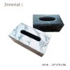 AC35-17 กล่องทิชชู่หนังลายหินอ่อน