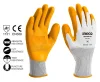 INGCO ถุงมือเคลือบยางโพลีเอสเตอร์สีส้ม XL #10 ซม. HGVL03