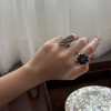 Blue Sapphire Flower Ring