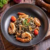 Black Squid ink Spaghetti Tom Yum Prawn
