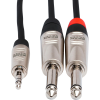Hosa HMP-010Y Pro Stereo Breakout, REAN 3.5 mm TRS to Dual 1/4 in TS, 10 ft