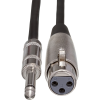 Hosa MCH-125 Microphone Cable, Hosa XLR3F to 1/4 in TS, 25 ft