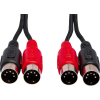Hosa HID-203 Dual MIDI Cable, Dual 5-pin DIN to Same, 3 m