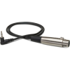 Hosa XVS-101F Camcorder Microphone Cable, XLR3F to Right-angle 3.5 mm TRS RA 1FT