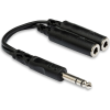 Hosa YPP-118 Y Cable 1/4 in TRS-Dual 1/4 in TRSF