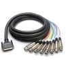 Hosa DTF-803 Balanced Snake, XLR3F to DB25, 3 m