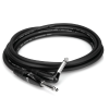 Hosa HGTR-020R Pro Guitar Cable, REAN Straight to Right-angle, 20 ft