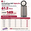 เครื่องฟอกอากาศ LG PuriCare 360° Alpha Pet รุ่น AS65GDBY0.ABAE