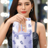 ถุงหูหิ้วใส่แก้วน้ำขนาด32ออนซ์พิมพ์ลายสีน้ำเงินตราเด็กดีจำนวน5มัด/10ห่อ/100ใบ