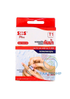 SOS T1 พลาสเตอร์กันน้ำ ปิดแผล เอสโอเอส พลัส  ขนาด2.5x5.6CM. 10แผ่น SOS T1 พลาสเตอร์กันน้ำ ปิดแผล เอสโอเอส พลัส  ขนาด2.5x5.6CM. 10แผ่น