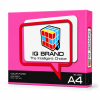 IQ Brand กระดาษถ่ายเอกสารสี A4 สีแดง (Cyber Red) 80 แกรม 500 แผ่น/รีม