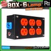 TECHCRON Box-6 Lamp บล๊อกเหล็ก ปลั๊กพ่วง ปลั๊กไฟ 6 ช่อง มาพร้อมปลั๊กเพาเวอร์คอน