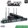 NTS UD-909 ไมค์ลอย ถือคู่ True Diversity 4 เสา ระยะใช้งานประมาณ 150 เมตร เสียงรบกวนน้อย ค่าความเพี้ยนต่ำ