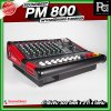 SOUNDBEST PM 800 เพาเวอร์มิกเซอร์สเตอริโอ 8 ชาแนล 300Wx2 @4 Ohm เอฟเฟคแท้ในตัว