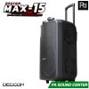 DECCON MAX-15 ลำโพงล้อลากเอนกประสงค์ 15 นิ้ว 1000 วัตต์ พร้อมไมค์ไร้สาย ถือคู่ มีฟังชั่น Bluetooth 5.0 และ ไฟ RGB