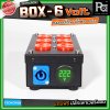 TECHCRON Box-6 Volt บล๊อกเหล็ก ปลั๊กพ่วง ปลั๊กไฟ 6 ช่อง มีจอบอกกระแสไฟฟ้า มาพร้อมปลั๊กเพาเวอร์คอน