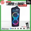 SHERMAN APS-502 ลำโพงบลูทูธ ปาร์ตี้ ไฟ RGB  มาพร้อมไมค์ลอยถือคู่