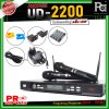 PROPLUS UD-2200 ไมโครโฟรไร้สาย ถือคู่ คลื่น UHF เสียงดี ไม่มีดีเลย์ สามารถเลือกปรับความถี่ได้ถึง 32 ช่องต่อข้าง