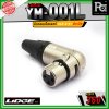 LIDGE YM-001 L สปีคคอน XLR 3 ขา ตัวเมีย ข้องอหมุนได้ 360 องศา