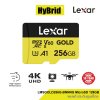 Lexar Gold MicroSD Card 256GB UHS-II U3 V60 Full-HD 3D 4K RW280/100MB/s (LMSGOLD256G-BNNNG) ประกันศุนย์ไทย 10 ปี