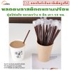 หลอดคนกาแฟร้อน หุ้มฟิล์มใส กว้าง 6 มิล ยาว 13 ซม.