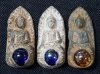 พระลือหน้ามงคลเนื้อชิน ติดเม็ดพระธาตุ