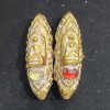 พระรอดบนเหล็กไหล เม็ดพระธาตุ กรุดอยไซ