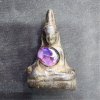 พระท่ากระดานเนื้อดิน (มีกริ่ง) มีเม็ดพระธาตุ กรุดอยไซ