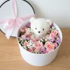 Bear in Flower box(Round box)