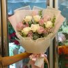 Bouquet of tulips and roses