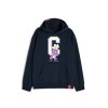 Navy embroidered share bear hoodie