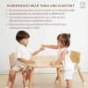 MAMAMO ชุดโต๊ะ เก้าอี้หมี Rubberwood Bear Table Chair Set