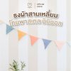 Mamamo ธงผ้าสามเหลี่ยม ตกแต่งห้องเด็ก โทนพาสเทล มินิมอล