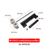 BI-FOLD บานพับล้อบนบานเฟี้ยม สีดำ KL #FXZ1B