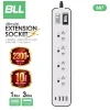 ปลั๊กไฟ BLL B87  4Outlet 1Switch 3USB 1Type-C 3M (3Y)