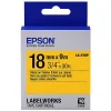 เทปพิมพ์อักษร 18 มม. ดำพื้นเทปเหลือง Epson LK-5YBP