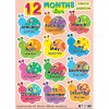 โปสเตอร์ความรู้ 12 เดือน Months ลายหอยทาก EP-461