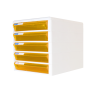 ตู้เอกสาร รุ่น TCB-5 โครงขาว 5 ชั้น Orca  ขนาด A4