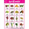 โปสเตอร์ความรู้ โปสเตอร์การศึกษา คำศัพท์ผลไม้ Fruit EP-504