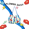 Big puff pastry blue flower dash