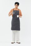 Tavern Charcoal  Cross-Tie Strap Bib Apron